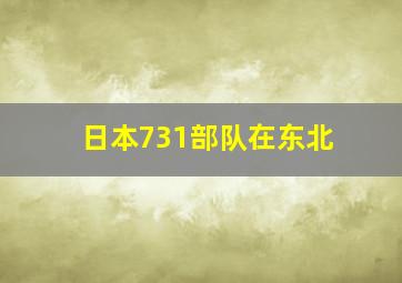 日本731部队在东北