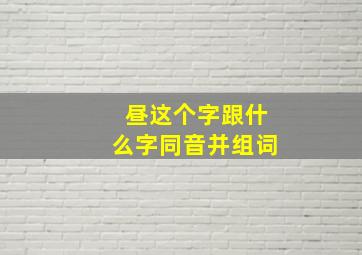 昼这个字跟什么字同音并组词