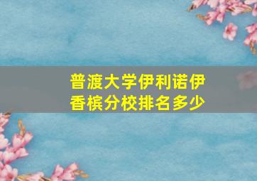 普渡大学伊利诺伊香槟分校排名多少