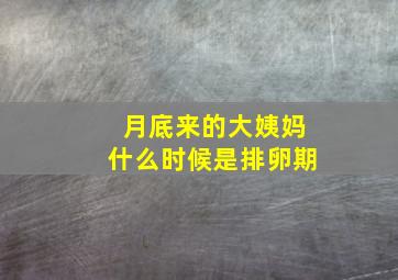 月底来的大姨妈什么时候是排卵期