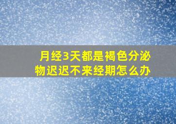 月经3天都是褐色分泌物迟迟不来经期怎么办