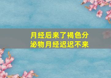 月经后来了褐色分泌物月经迟迟不来