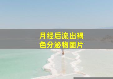 月经后流出褐色分泌物图片