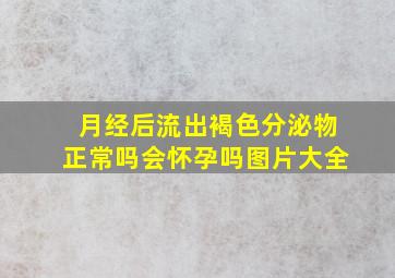 月经后流出褐色分泌物正常吗会怀孕吗图片大全