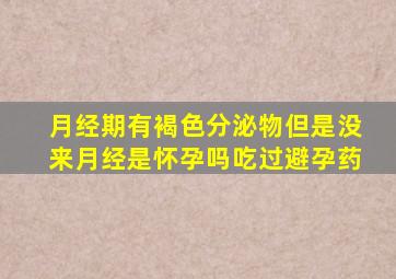 月经期有褐色分泌物但是没来月经是怀孕吗吃过避孕药