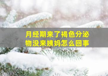 月经期来了褐色分泌物没来姨妈怎么回事