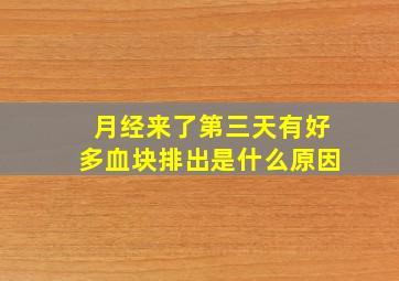 月经来了第三天有好多血块排出是什么原因