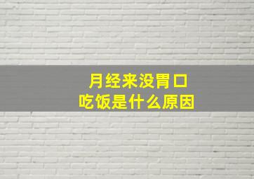 月经来没胃口吃饭是什么原因