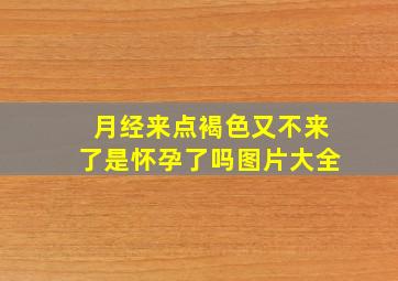 月经来点褐色又不来了是怀孕了吗图片大全