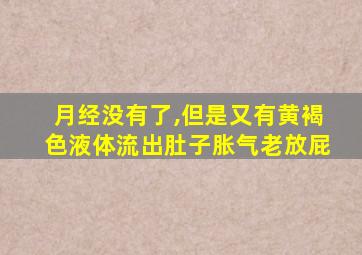 月经没有了,但是又有黄褐色液体流出肚子胀气老放屁