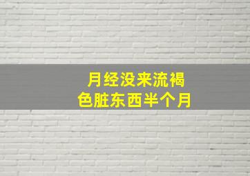 月经没来流褐色脏东西半个月