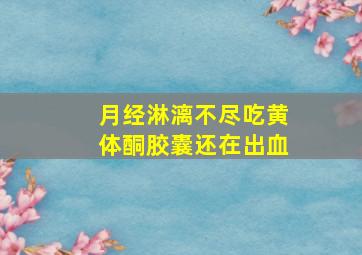 月经淋漓不尽吃黄体酮胶囊还在出血