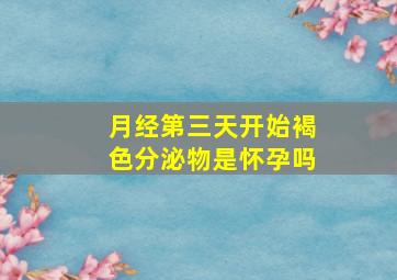 月经第三天开始褐色分泌物是怀孕吗