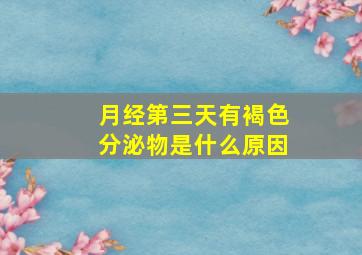 月经第三天有褐色分泌物是什么原因