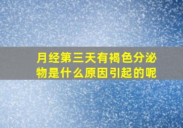 月经第三天有褐色分泌物是什么原因引起的呢