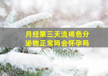 月经第三天流褐色分泌物正常吗会怀孕吗