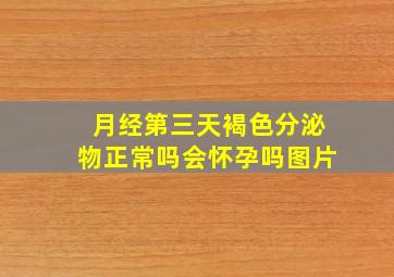 月经第三天褐色分泌物正常吗会怀孕吗图片