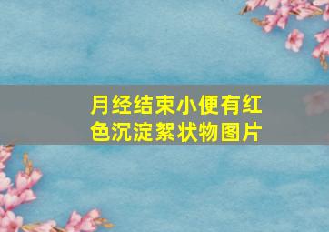 月经结束小便有红色沉淀絮状物图片