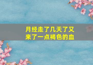 月经走了几天了又来了一点褐色的血