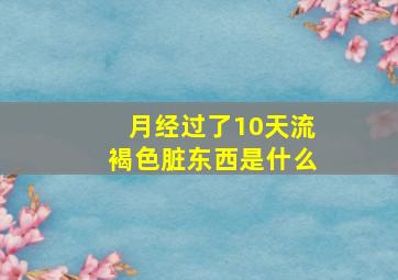 月经过了10天流褐色脏东西是什么