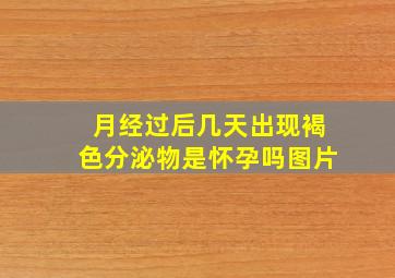 月经过后几天出现褐色分泌物是怀孕吗图片