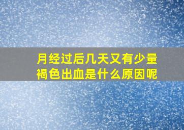 月经过后几天又有少量褐色出血是什么原因呢