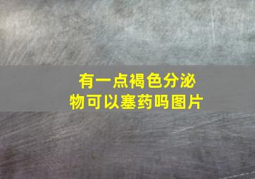 有一点褐色分泌物可以塞药吗图片