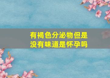 有褐色分泌物但是没有味道是怀孕吗