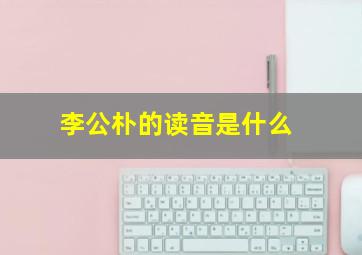 李公朴的读音是什么