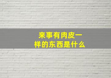 来事有肉皮一样的东西是什么