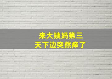 来大姨妈第三天下边突然痒了