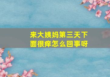 来大姨妈第三天下面很痒怎么回事呀