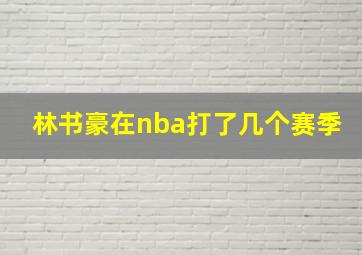 林书豪在nba打了几个赛季