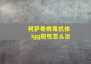 柯萨奇病毒抗体igg阳性怎么治