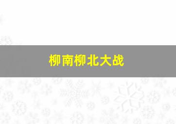 柳南柳北大战