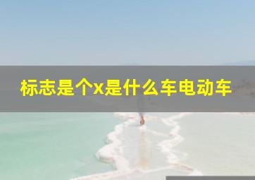 标志是个x是什么车电动车