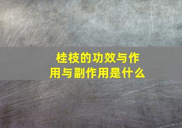 桂枝的功效与作用与副作用是什么