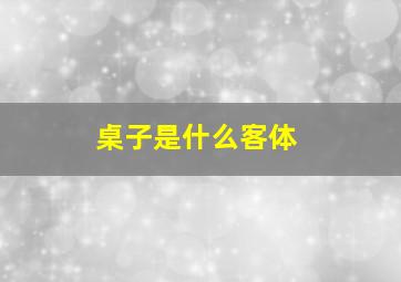 桌子是什么客体