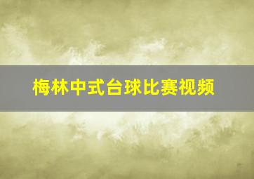 梅林中式台球比赛视频