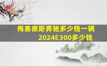 梅赛德斯奔驰多少钱一辆2024E300多少钱