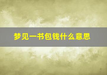 梦见一书包钱什么意思