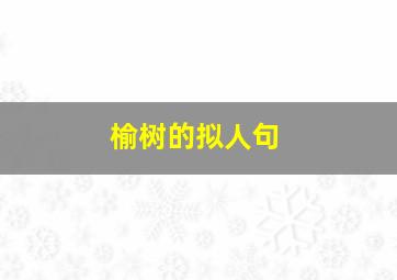 榆树的拟人句