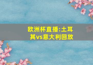 欧洲杯直播:土耳其vs意大利回放