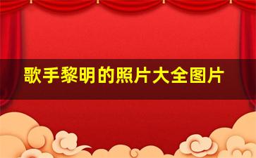 歌手黎明的照片大全图片