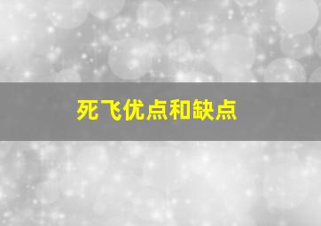 死飞优点和缺点