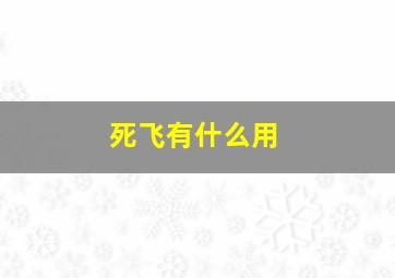 死飞有什么用