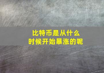 比特币是从什么时候开始暴涨的呢