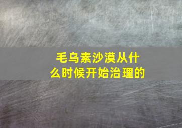 毛乌素沙漠从什么时候开始治理的