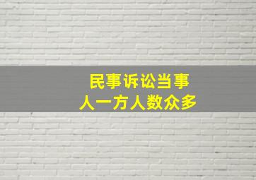 民事诉讼当事人一方人数众多