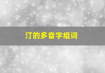 汀的多音字组词